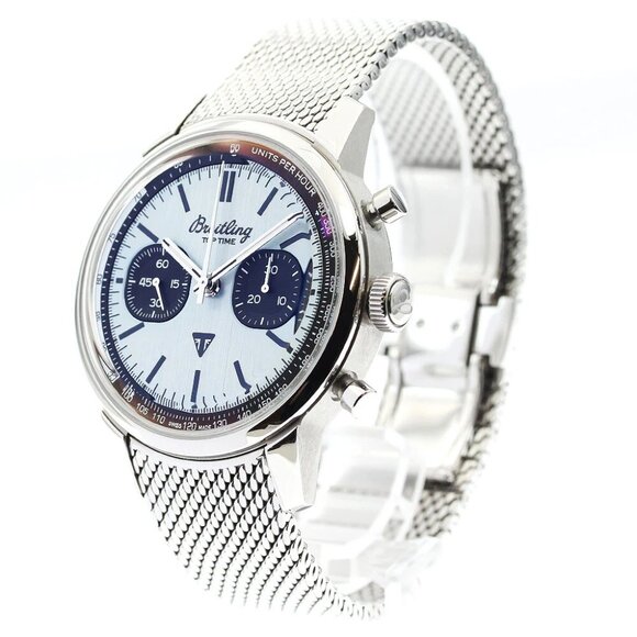 BREITLING Top time AB0176 Chronograph Ice blue Dial Automatic Men's Watch_889422 - Picture 1 of 6